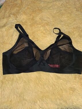 Spanx Sheer Black Mesh Bra